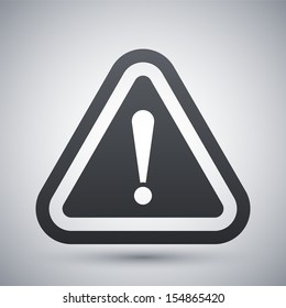 Vector attention sign with exclamation mark icon