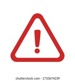 Vector attention sign with exclamation mark icon. Danger symbol. Flat Vector.  Risk sign.