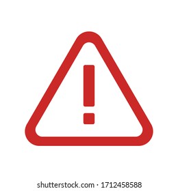 Vector attention sign with exclamation mark icon. Danger symbol. Flat Vector. Risk sign.