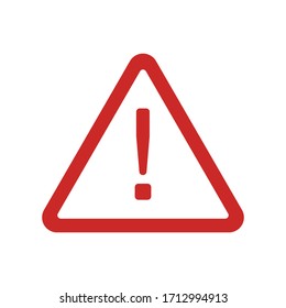 Vector attention sign with exclamation mark icon. Danger symbol. Flat Vector. Risk sign.