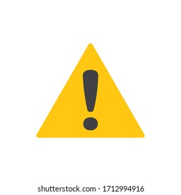 Vector attention sign with exclamation mark icon. Danger symbol. Flat Vector. Risk sign.