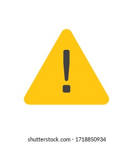 Vector attention sign with exclamation mark icon. Danger symbol. Flat Vector. Risk sign.