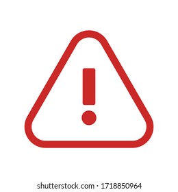 Vector attention sign with exclamation mark icon. Danger symbol. Flat Vector. Risk sign.