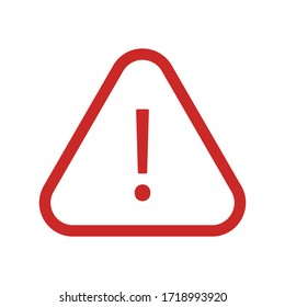 Signo de atención del vector con icono de signo de exclamación. Símbolo de peligro. Vector plano. Signo de riesgo.