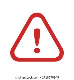 Vector attention sign with exclamation mark icon. Danger symbol. Flat Vector. Risk sign.