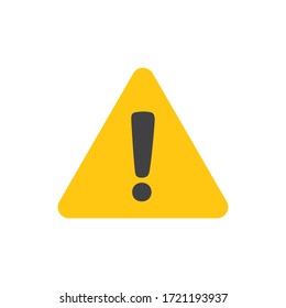 Vector attention sign with exclamation mark icon. Danger symbol. Flat Vector. Risk sign.