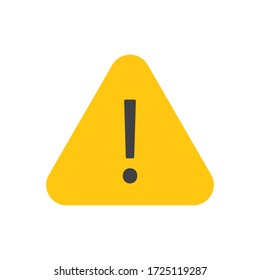 Señal de atención del vector con icono de signo de exclamación. Símbolo de peligro. Vector plano. Signo de riesgo.