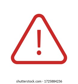 Vector Aufmerksamkeitszeichen mit Ausrufezeichen-Symbol. Gefahrensymbol. Flachvektor. Risikozeichen.
