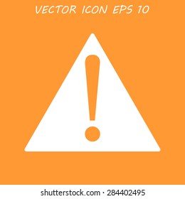 Vector attention sign with exclamation mark icon.