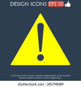 Vector attention sign with exclamation mark icon.