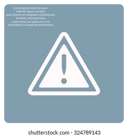 Vector attention sign with exclamation mark icon
