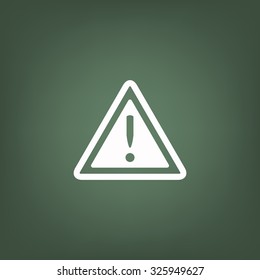 Vector attention sign with exclamation mark icon