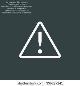 Vector attention sign with exclamation mark icon