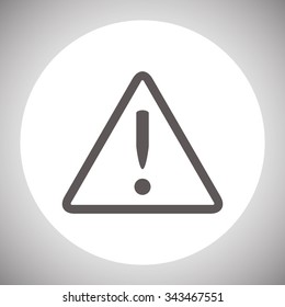 Vector attention sign with exclamation mark icon