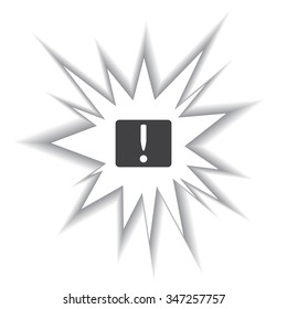 Vector attention sign with exclamation mark icon