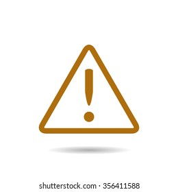 Vector attention sign with exclamation mark icon