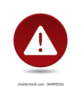 Vector attention sign with exclamation mark icon, vector illustration. Modern design. Flat design style