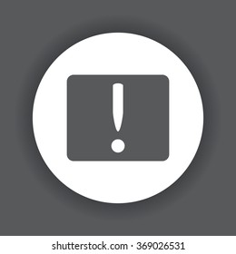 Vector attention sign with exclamation mark  icon, vector illustration. Flat design style