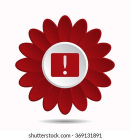 Vector attention sign with exclamation mark  icon
