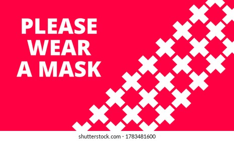 Vector attention sign, please wear mask .Warning or caution sign. 
Instruction Icon. Vector Image.