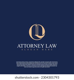 Vector attorney law L letter logo. Creative logo inspiration