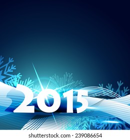 vector attractive background of new year with shiny star and snowflakes
