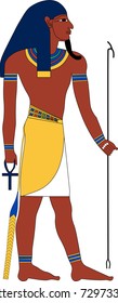 Vector Atum, an ancient Egyptian god of creation