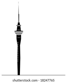 Vector Of The Auckland Sky Tower