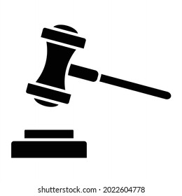 Vector Auction Glyph Icon Design
