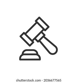 Vector auction line icon. Symbol in trendy outline style. Vector illustration isolated on a white background. 