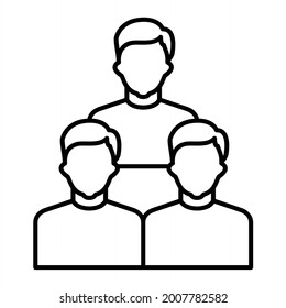Vector Audience Outline Icon Design
