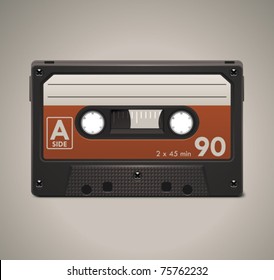 Vector audio cassette tape XXL icon