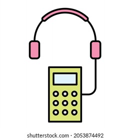 Vektor Audio Guide ausgefüllte Rahmensymbollentwürfe

