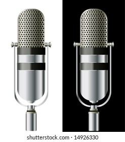 vector audio icon on the microphone stand