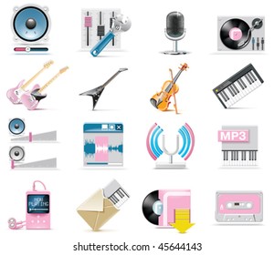 Vector Audio And Music Icon Set