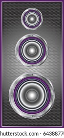vector audio set of speaker
