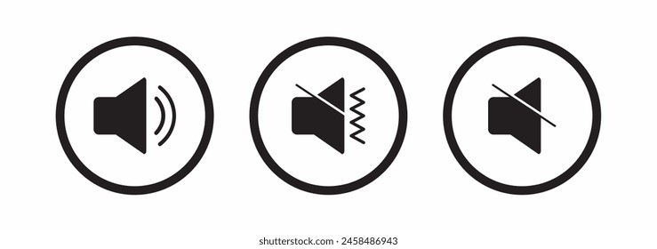 vector Audio Speaker Volume Icons