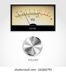 Vector Audio VU Meter And Volume Knob
