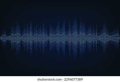 Onda de audio vectorial. oscilación de ondas de música abstractas. visualización futurista de ondas de sonido.	
