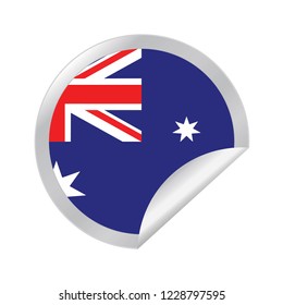 Vector Australia circle folded