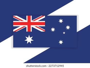 Bandera del vector Australia. Diseño de la bandera del país. Indicador de vector plano.