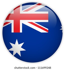 Vector - Australia Flag Glossy Button