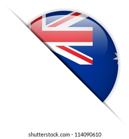 Vector - Australia Flag Glossy Button