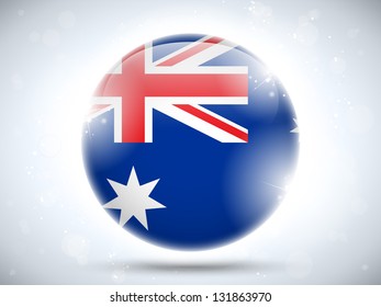 Vector - Australia Flag Glossy Button