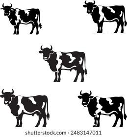 A vector Australian Silhouette cow