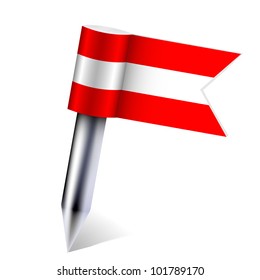 Vector Austria country flag isolated on white. Eps10
