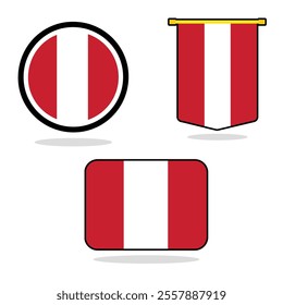 Vector Austria set of flag banner Austrian flag white background Vector illustration design Austria independence day banner design 