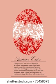 vector austrian easter greeting card