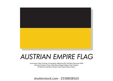 Vector Austrian Empire flag banner Austrian Empire flag with white background Vector illustration design Austrian Empire independence day banner design 