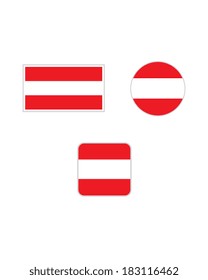 Vector Austrian Flag Set